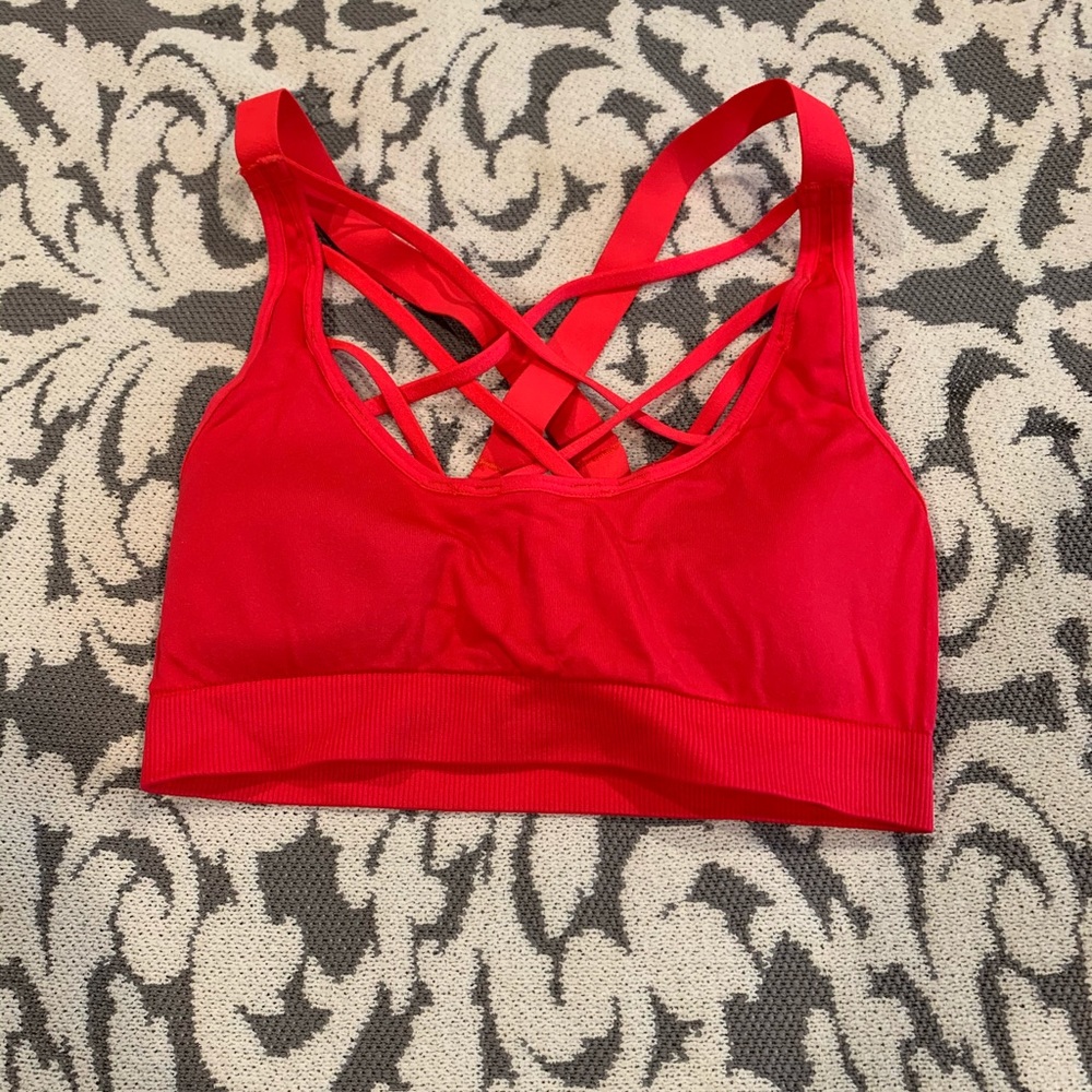 Red Crisscross Victoria Secret Sports Bra